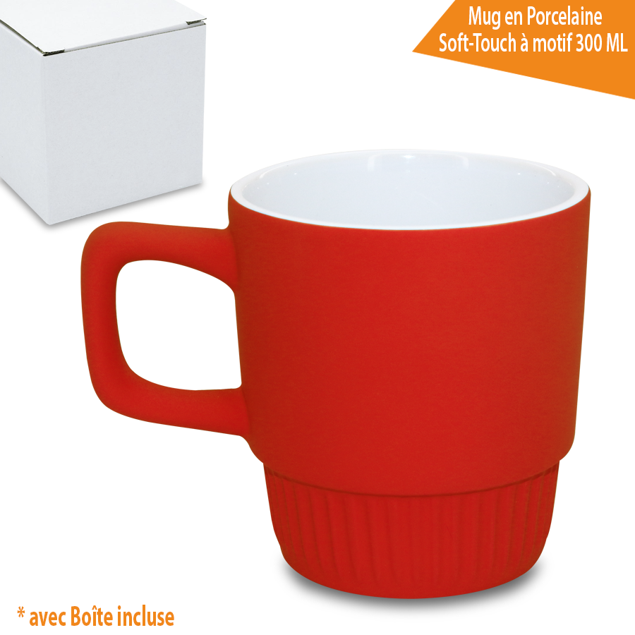 Mug en Porcelaine Soft-Touch à Motif 300 ML