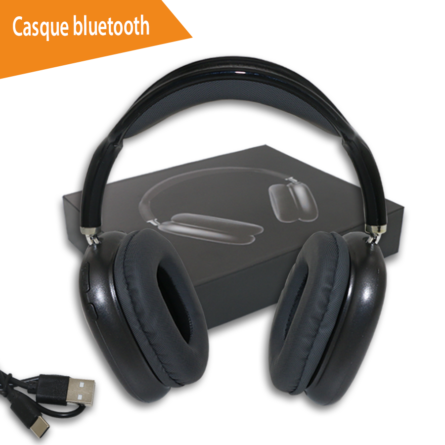 Casque Wireless avec Cache de Protection