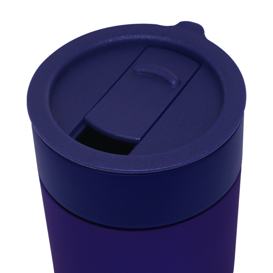 Mug à Couvercle en Porcelaine avec Manche en Silicone 350 ML