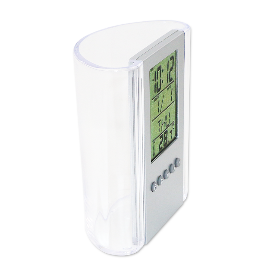 Pot a Crayons Horloge Digitale
