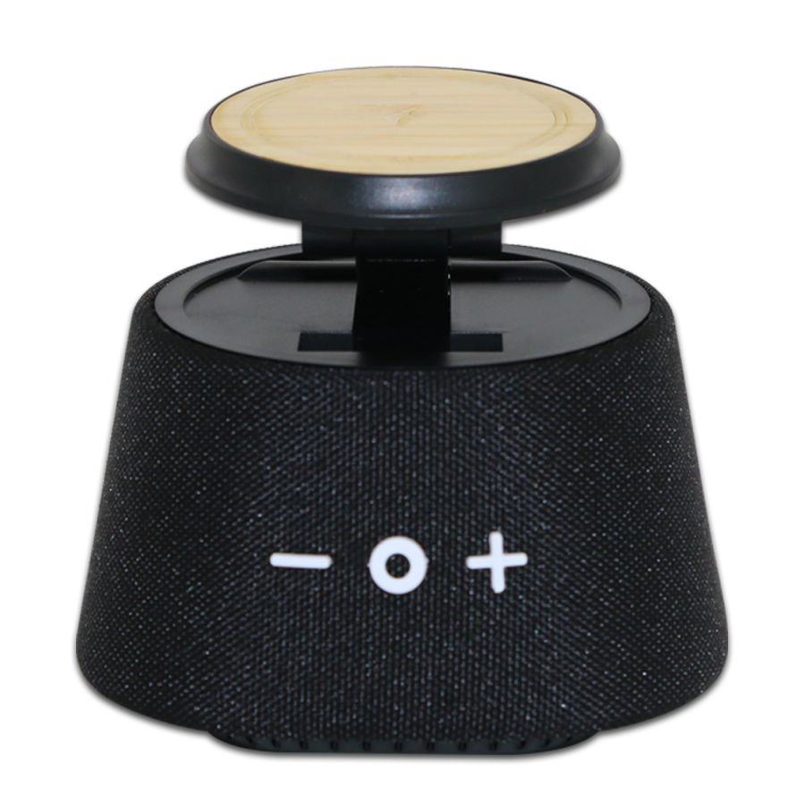 Speaker Bamboo Bluetooth Avec Chargeur Wireless