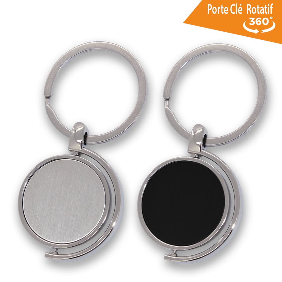 Porte-clès Rond Rotatif