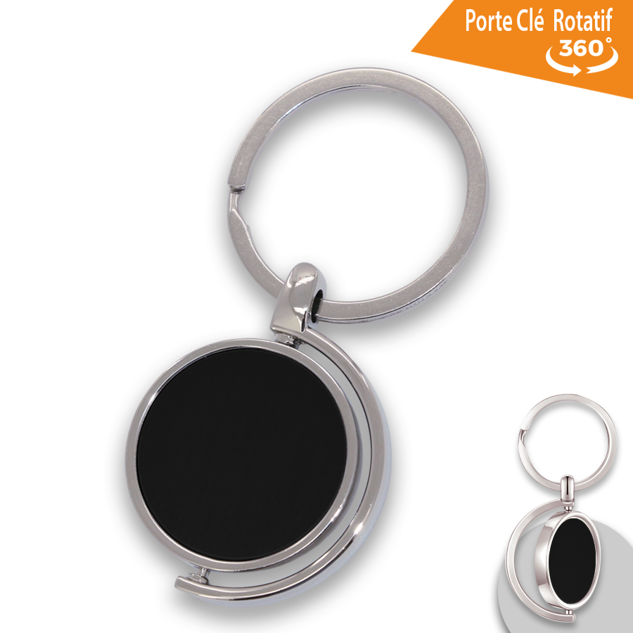 Porte-clès Rond Rotatif