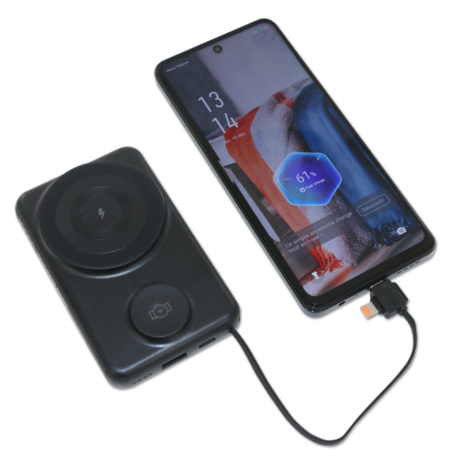 Coffret rapide Power Bank MagSafe 10000 mAh TM sans fil pour téléphone et montre à chargement rapide