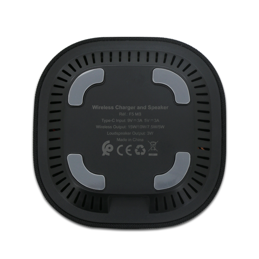 Speaker Bamboo Bluetooth Avec Chargeur Wireless