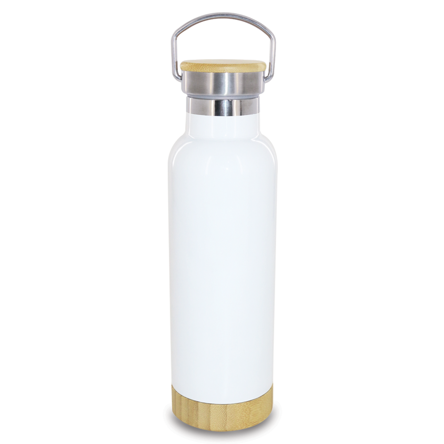Thermos Bouteille Isotherme En Inox Et Bois 500 Ml