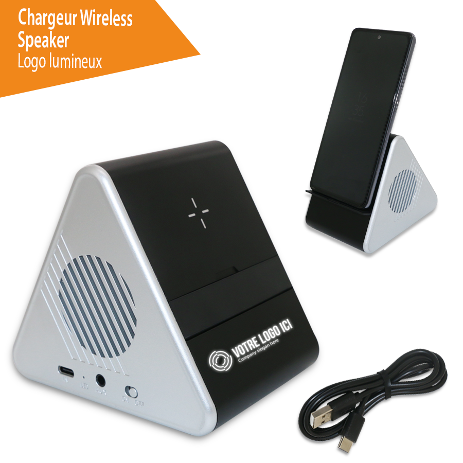 Speaker Chargeur Sans Fil Pyramidale