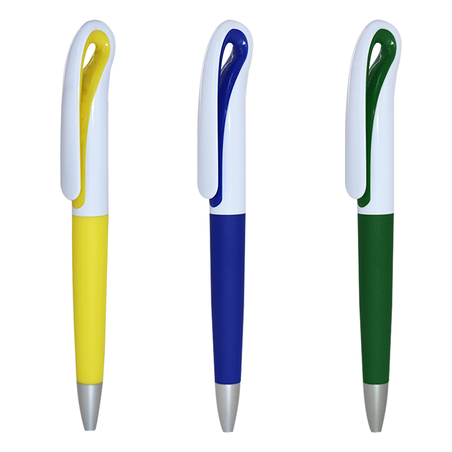 Stylo mi Soft-touch coloré mi Plastique blanc