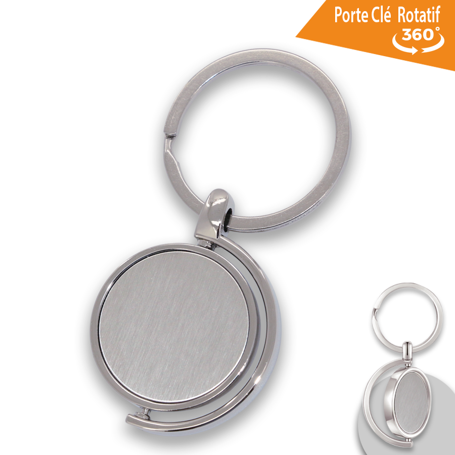 Porte-clès Rond Rotatif
